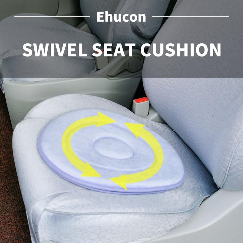Ehucon 360 Degree Swivel Seat Cushion for Car,Rotating Seat Cushion Pivot Disc Pad for Elderly,Swivel Car Seat Chair Assist to Turning Easily from Bed to Wheelchair (Pack of 1 Count(17.7"X17.7")) - Image 3